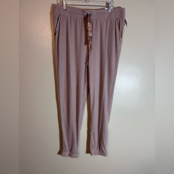 NWT Maurices Super Soft Cozy Rib Jogger Pant mauve light blush pink size XL - Picture 3 of 12